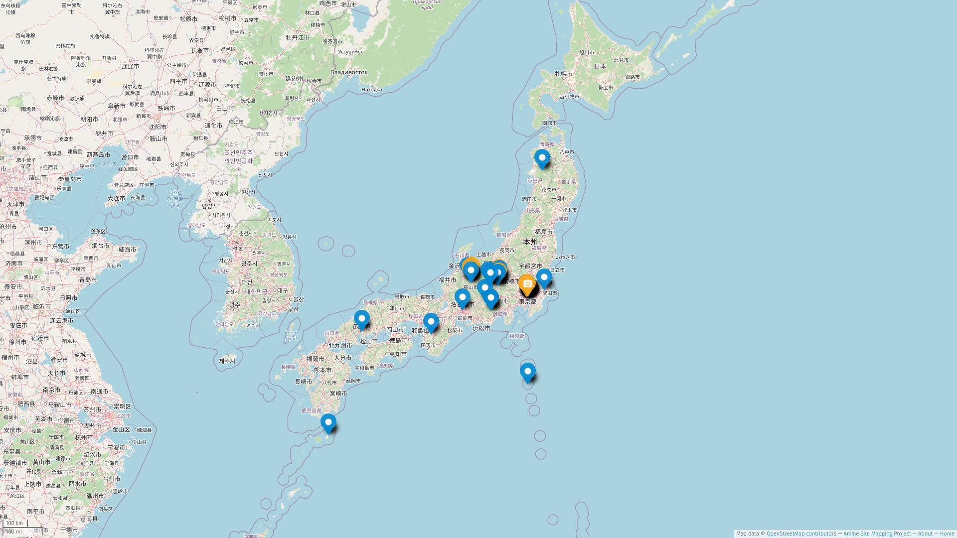 Kimi no Na wa。  Anime Site Mapping Project